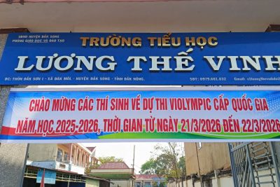 Chào mừng các thí sinh về dự thi violympic cấp quốc qia năm học 2025-2026,  thời gian 21/3/2026 đến 22/3/2026.