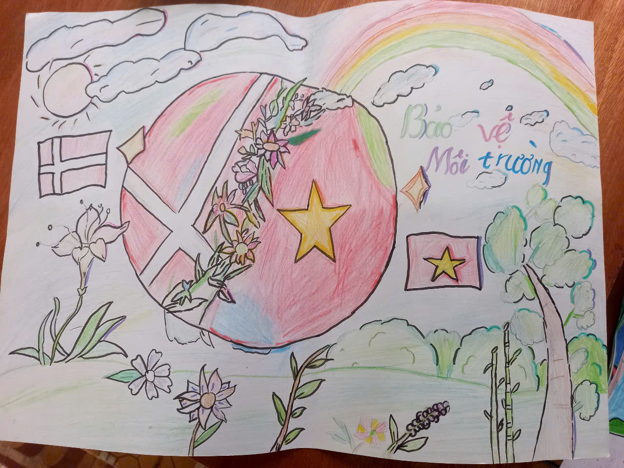 HỌC SINH TRƯỜNG TH LƯƠNG THẾ VINH THAM GIA CUỘC THI VẼ TRANH ĐAN MẠCH TRONG MẮT EM